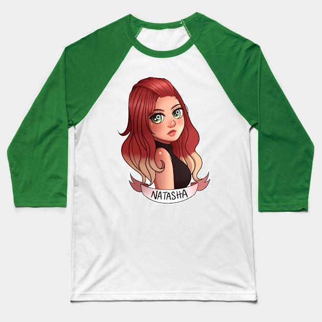 Natasha Baseball T-Shirt by FilmDizzy
